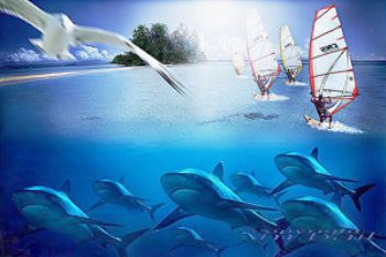 solomon islands - COMPOSING > silvertips/bird/surfies - n... by Manfred Bail 
